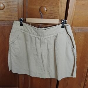JCrew Beige Mini Skirt with Pockets